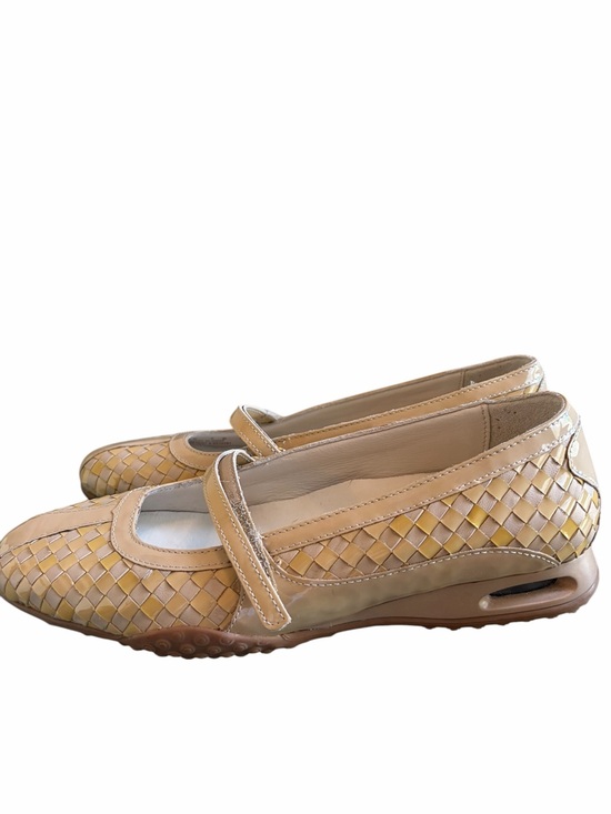 Cole Haan Shoes - Cole Haan Bria Maryjane Woven Flats Tan Yellow Size 7